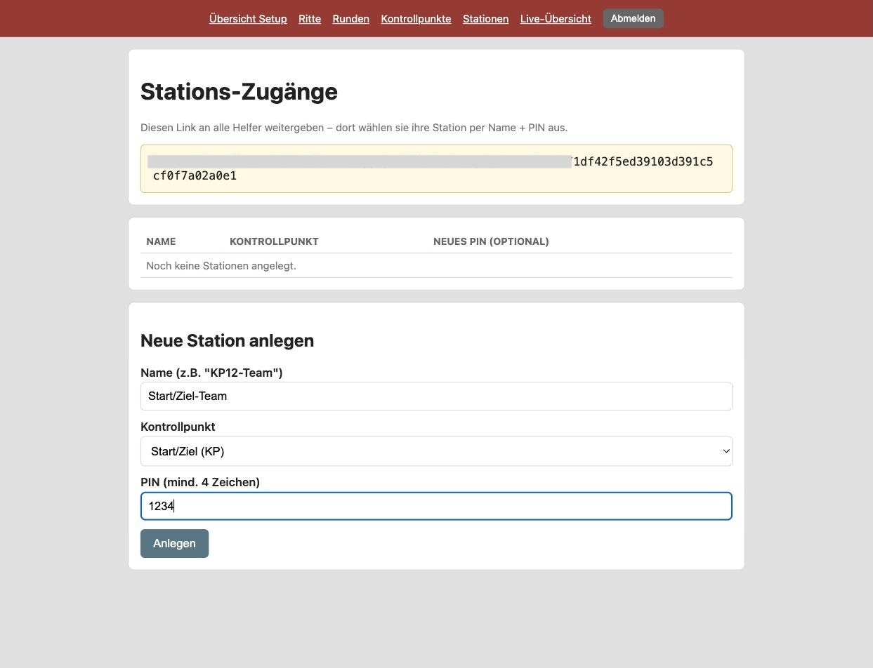 Formular zum Anlegen einer Station